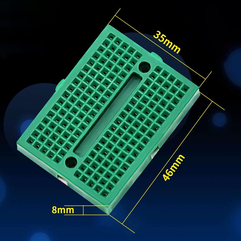 CenryKay 12PCS Mini Breadboard Kit 170 Tie Points Mini Small Solderless Breadboard PCB Board Kit for Arduino Proto Shield(6 Colors 12PCS) - Image 2
